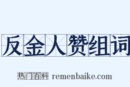 反金人赞组词是什么意思的图片
